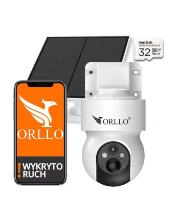 no name Kamera IP Orllo E7 PRO SIM solarna zewnętrzna bezprzewodowa obrotowa  3MP   Karta SD 32Gb