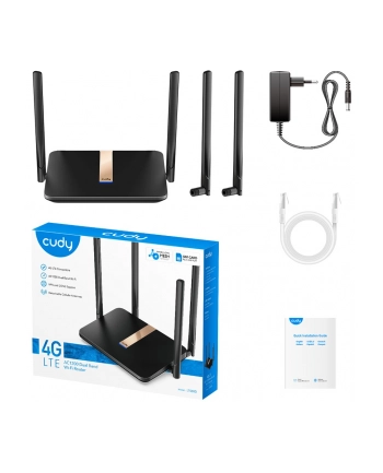 Router CUDY LT500D_(wersja europejska) LAN 10/100 AC1200 Dual Band Wi-Fi Mesh 4G LTE Cat4 SIM