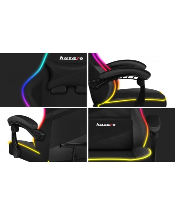 Fotel gamingowy Huzaro Force 44 RGB Black nr 1