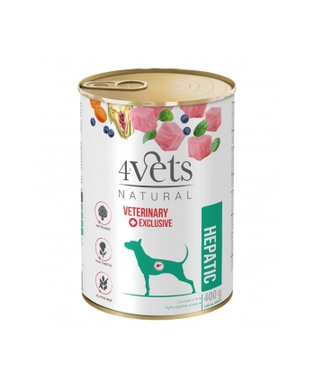 4VETS Natural Hepatic Dog - mokra karma dla psa - 400 g nr 1