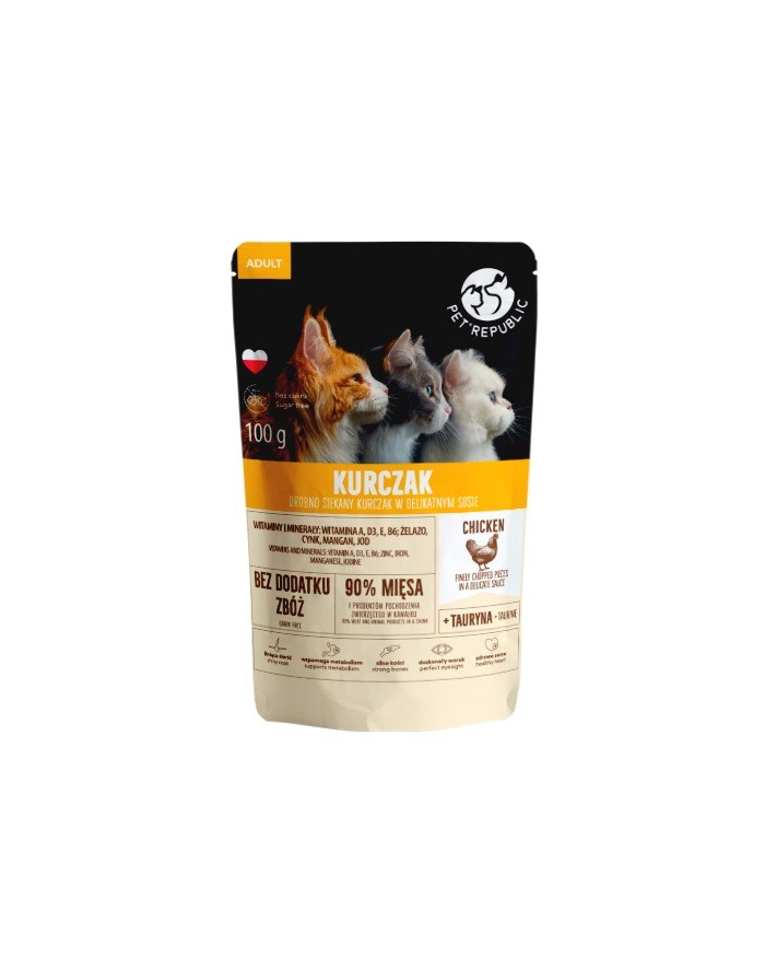 petrepublic PET REPUBLIC Adult  Kurczak drobno siekany - mokra karma dla kota - 100 g główny