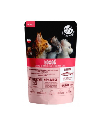 petrepublic PET REPUBLIC Adult Łosoś drobno siekany - mokra karma dla kota - 100 g