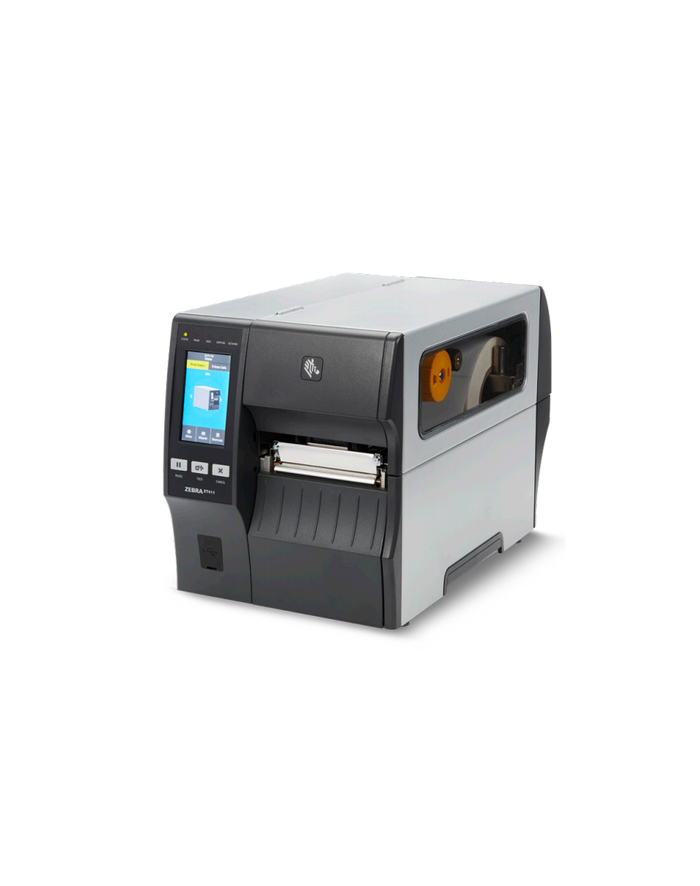 Zebra TT Printer ZT411; 4'';, 203 dpi, Euro and UK cord, Serial, USB, 10/100 Ethernet, Bluetooth 41/MFi, USB Host, Peel, EZPL główny