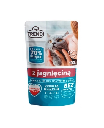FRENDI Kawałki w sosie z jagnięciną - mokra karma dla kota - 100 g nr 1