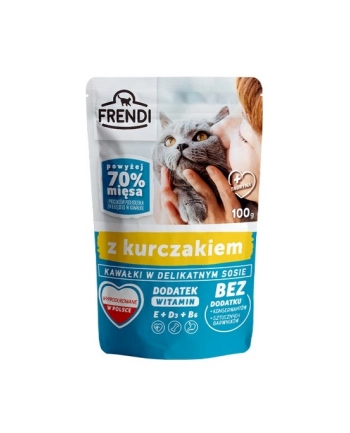FRENDI Kawałki w sosie z kurczakiem - mokra karma dla kota - 100 g nr 1