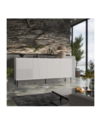 cama meble Komoda 4D ABI 200x45x88 biały mat nr 1