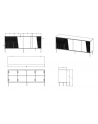 cama meble Komoda 4D ABI 200x45x88 czarny mat - nr 4