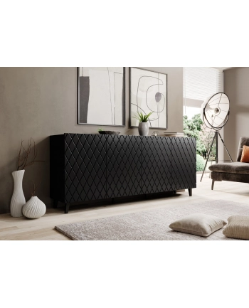cama meble Komoda ASTI 200x42x82 czarny mat nr 2