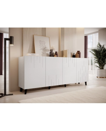 cama meble Komoda BARI 200x42x82 biały mat nr 1