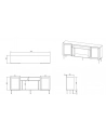 cama meble Komoda JUTA EF + kominek elektryczny 202x39,5x85 czarny + linol calabria - nr 4