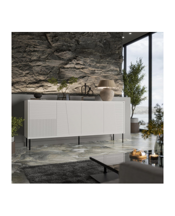 cama meble Komoda 4D ABI 200x45x88 biały mat nr 2