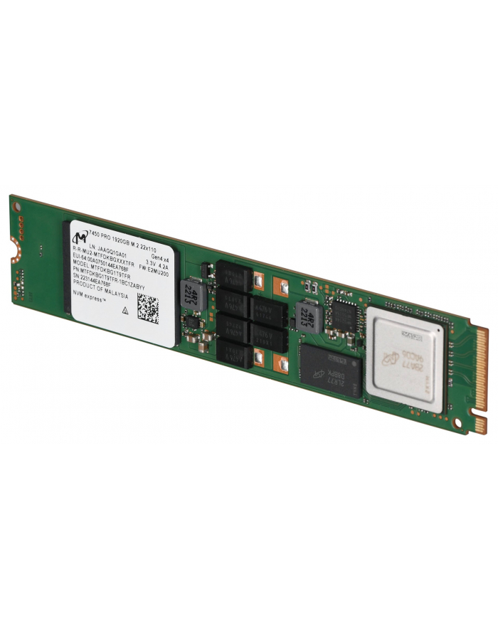 Dysk SSD Micron 7450 PRO 192TB M2 (22x110) NVMe Gen4 MTFDKBG1T9TFR-1BC1ZABYYT (DWPD 1) Tray główny