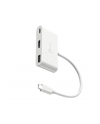 j5 create Stacja dokująca j5create Eco-Friendly USB-C to HDMI 'amp; USB Type-A with Power Delivery 1xHDMI/1xUSB 31/1xUSB-C; kolor biały JCA379EW-N