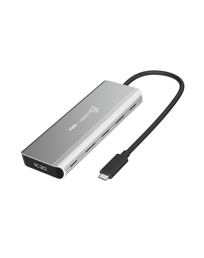 j5 create Stacja dokująca j5create USB4® Dual 4K Multi-Port Hub 1x4K HDMI/1xDisplay Port/1xUSB 32/2xUSB-C/; kolor srebrny JCD401-N główny