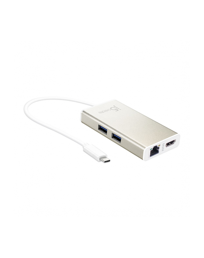 j5 create Stacja dokująca j5create USB-C Multi-Adapter - HDMI™/Ethernet/USB 31 HUB/PD 20 1x4K HDMI/2xUSB 30/1xRJ45 Gigabit; kolor biały JCA374-N główny
