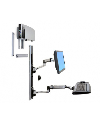 no name Ergotron LX WALLMOUNT SYSTEM W/CPU HOLD/MED SILV CPU HOLD 32IN 23-11KG