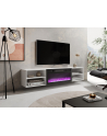 cama meble Szafka RTV POLO 180x33x39 biały + kominek czarny - nr 7