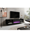 cama meble Szafka RTV POLO 180x33x39 czarny + kominek czarny - nr 3