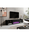 cama meble Szafka RTV POLO 180x33x39 czarny + kominek czarny - nr 9