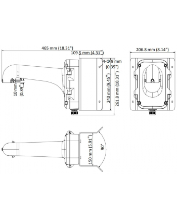 no name Hikvision DS-1604ZJ-corner adapter narożny z uchwytem do kamer obczerwonyowych