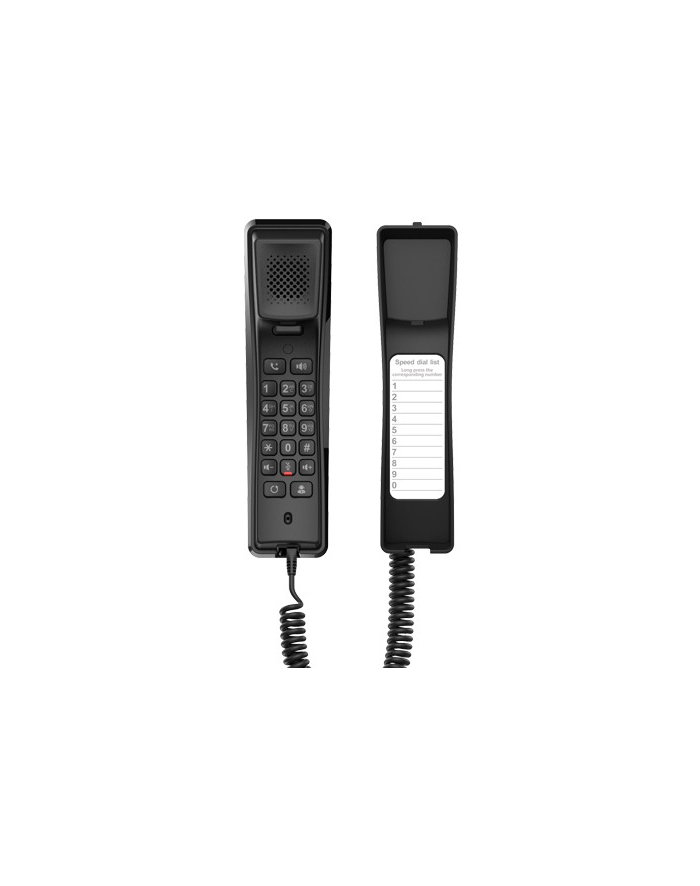 no name Fanvil H2U Czarny | Telefon VoIP | HD Audio, RJ45 100Mb/s PoE, montaż na ścianie główny