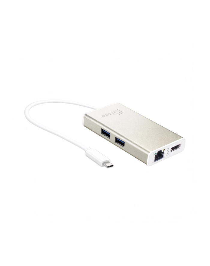 j5 create Stacja dokująca j5create USB-C Multi-Adapter - HDMI™/Ethernet/USB 31 HUB/PD 20 1x4K HDMI/2xUSB 30/1xRJ45 Gigabit; kolor biały JCA374-N główny