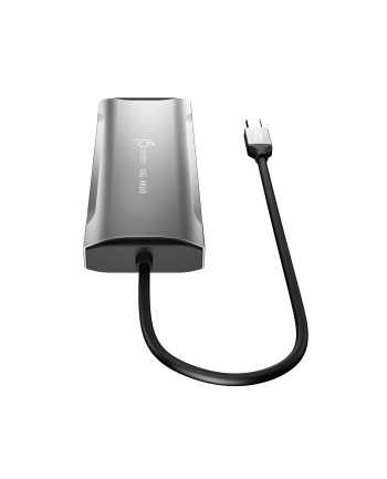 j5 create Stacja dokująca j5create 4K60 Elite USB-C 10Gbps Travel Dock 1x4K HDMI/2xUSB 31/1xUSB-C/1xRJ45 Gigabit; kolor srebrny JCD392-N