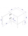 cama meble Szafka nocna 2szt PALAZZO 44,5x40x59 czarny + dąb craft - nr 1