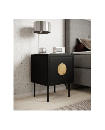 cama meble Szafka nocna 2szt PALAZZO 44,5x40x59 czarny + dąb craft nr 1