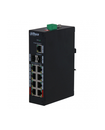 no name Dahua Swith 11-portowy przełącznik z 8 portami gigabit PoE 8x RJ45 1000M (zasilanie PoE) 2x SFP 1000M 1x RJ45 1000M PFS3211-8GT-120-V2