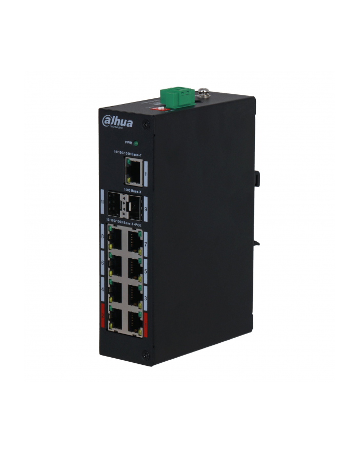 no name Dahua Swith 11-portowy przełącznik z 8 portami gigabit PoE 8x RJ45 1000M (zasilanie PoE) 2x SFP 1000M 1x RJ45 1000M PFS3211-8GT-120-V2 główny
