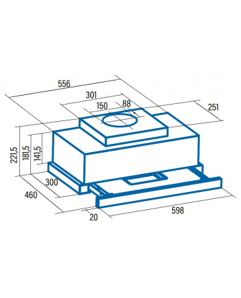 CATA TFH 6630 X /A Hood, Energy efficiency class A+, Width 60 cm, Max 605 m3/h, Touch Control, LED, Stainless steel CATA