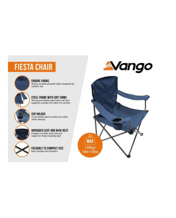 Krzesło kempingowe Vango Fiesta Chair niebieskie