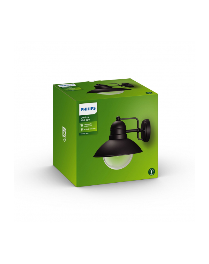 no name HOVERFLY CZARNY OPRAWA ŚCIENNA KINKIET ELEWACYJNY 1X E27/ 60W IP44 ALUMINIUM/ SZKŁO główny