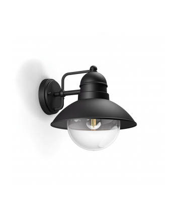 no name HOVERFLY CZARNY OPRAWA ŚCIENNA KINKIET ELEWACYJNY 1X E27/ 60W IP44 ALUMINIUM/ SZKŁO