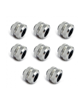 no name Złącze XSPC G1/4''; na twardą rurkę 14mm, chrom - 8 sztuk