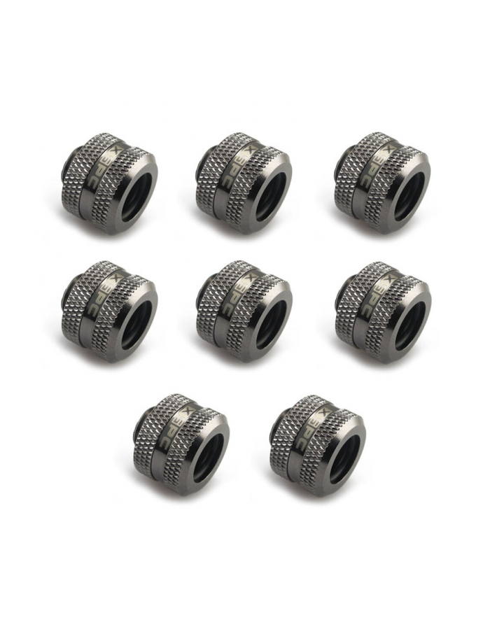 no name Złącze XSPC G1/4''; na twardą rurkę 14mm, czarny chrom - 8 sztuk główny