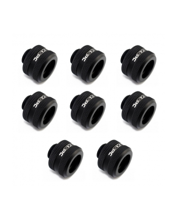 no name Złącze XSPC G1/4''; na twardą rurkę 14mm, czarny mat - 8 sztuk