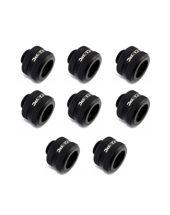 no name Złącze XSPC G1/4''; na twardą rurkę 14mm, czarny mat - 8 sztuk główny