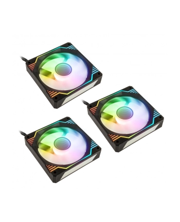 no name Kolink Umbra X 120mm ARGB High Performance PWM Wentylator Triple Pack - Czarny