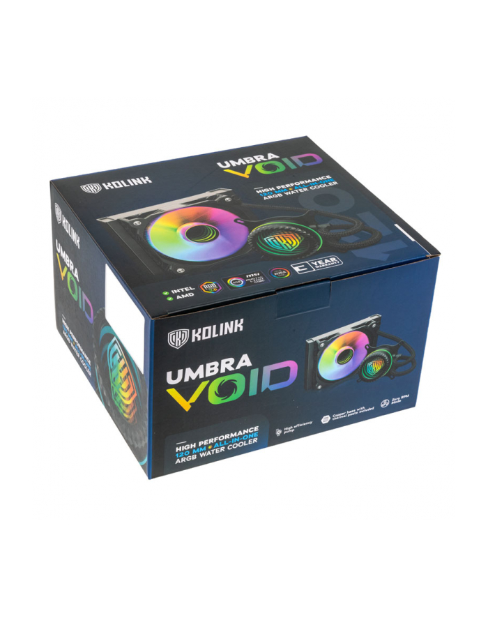 no name Chłodnica wodna procesora Kolink Umbra Void 120 AIO Performance ARGB główny