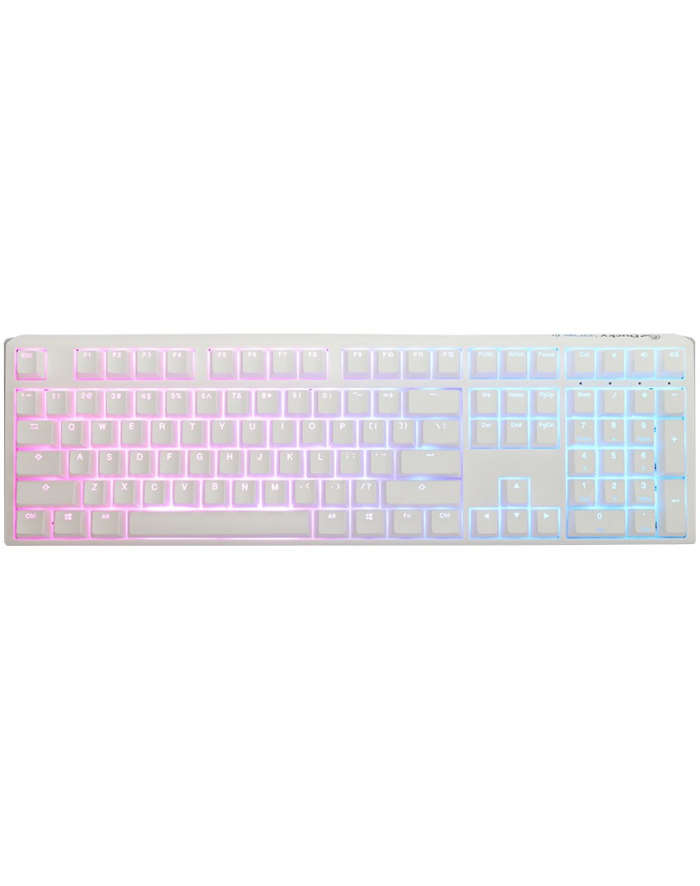 no name Klawiatura gamingowa Ducky One 3 Aura Biała z podświetleniem LED RGB - Gateron Baby Kangaroo główny