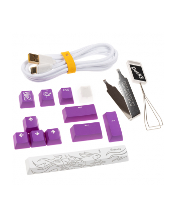 no name Klawiatura gamingowa Ducky One 3 Aura White, RGB LED - MX-Silent-Red (US)