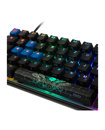 no name Klawiatura Gamingowa Ducky Mecha Mini, MX-Red, RGB-LED - Czarna