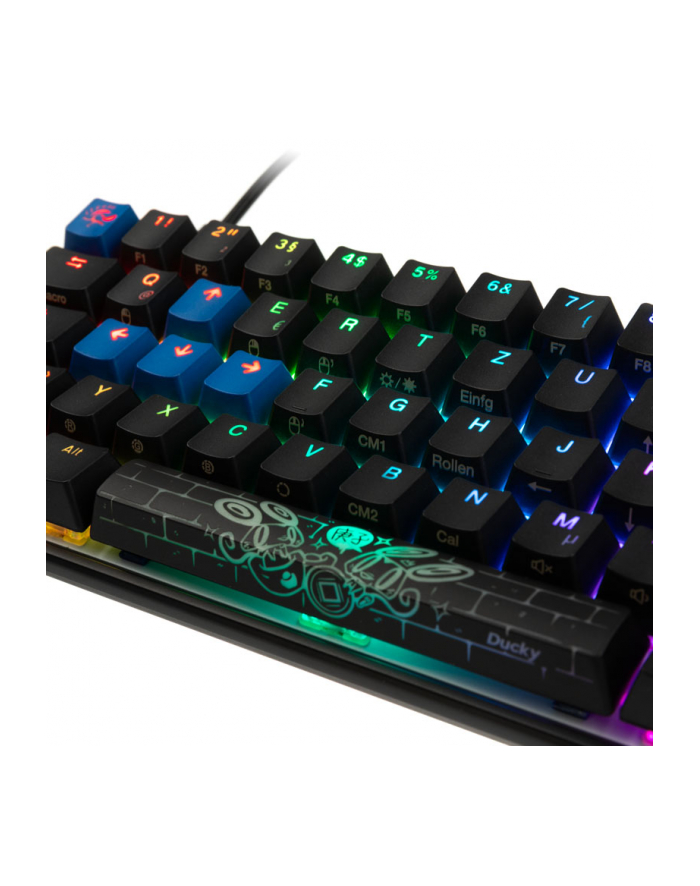 no name Klawiatura gamingowa Ducky Mecha Mini, MX-Silent-Red, RGB-LED - czarna główny