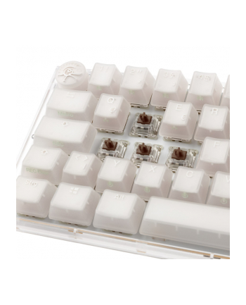 no name Ducky One 3 Aura Biała Mini Klawiatura Gamingowa, RGB LED - MX-Brązowy