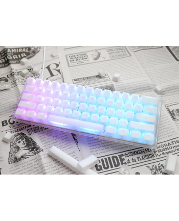 no name Ducky One 3 Aura Biała Mini Klawiatura Gamingowa, RGB LED - MX-Silent-Red