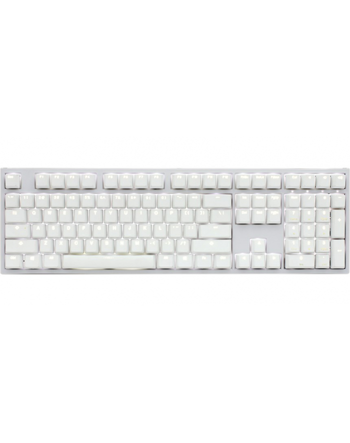 no name Ducky One 2 White Edition PBT Klawiatura Gamingowa, MX-Speed-Silver, Biała dioda LED - Biała główny