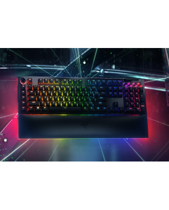 no name Klawiatura do gier Razer BlackWidow V4 Pro, zielony przełącznik, USB, układ brytyjski