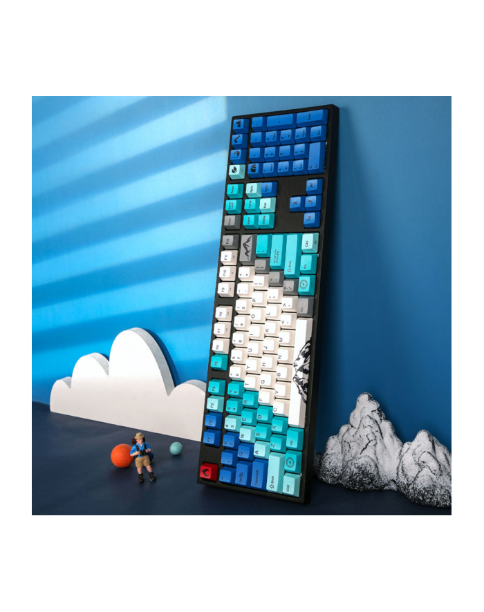 no name Klawiatura gamingowa Varmilo VEA108 Summit R1, MX-Brown, biała dioda LED - układ amerykański główny